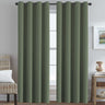 PrimeBeau Blackout Essential Grommet Thermal Curtain 2 Panels, W52" Long