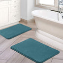 H.Versailtex Bath Mat Memory Foam Set Bathroom Rug Set Flannel Velvety Bath Mat Luxury Extra Soft