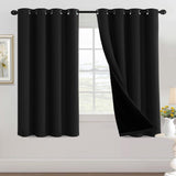 H.Versailtex Blackout Curtains for Bedroom with Black Liner 1 Panel