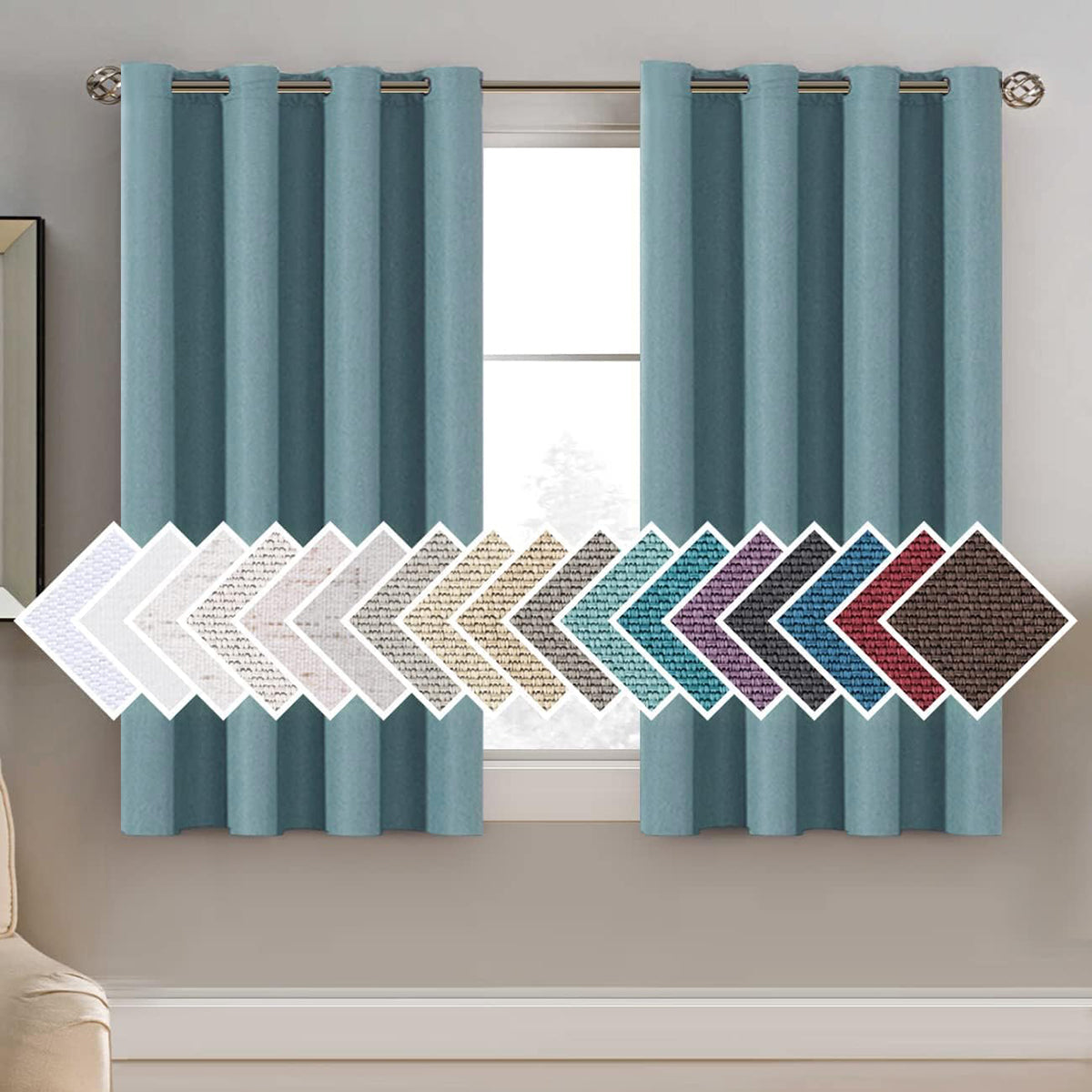 H.Versailtex 1 Panel Linen Blackout Thermal Insulated Grommet Curtain