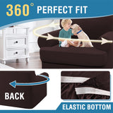 PrimeBeau 2 Pieces T Cushion Sofa Slipcovers Couch Cover for 1 Cushion Couch Non Slip Super Stretch Soft Washable Furniture Protector with 1 Individual T Cushion Cover