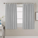 H.Versailtex Natural Linen Tab Top Curtains Semi Sheer Curtains