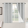 PrimeBeau 100% Blackout Linen Textured Curtains 42 series, Set of 2 Panels