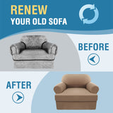 PrimeBeau 2 Pieces T Cushion Sofa Slipcovers Couch Cover for 1 Cushion Couch Non Slip Super Stretch Soft Washable Furniture Protector with 1 Individual T Cushion Cover
