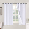 PrimeBeau 100% Blackout Linen Mixed Curtains, set of 2 Panels, 52 Series Short