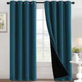 H.Versailtex Blackout Curtains for Bedroom with Black Liner 1 Panel