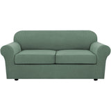 PrimeBeau Thicker Jacquard Fabric 3 Pieces Loveseat & Oversize Loveseat Covers for 2 Cushion Sofa Couch Slipcovers (Base Cover Plus 2 Seat Cushion Covers)
