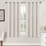 PrimeBeau Blackout Grommet Solid Color Curtain Set of 2 Panels, W52" Short