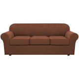 PrimeBeau Thicker Jacquard Fabric 3 Pieces Loveseat & Oversize Loveseat Covers for 2 Cushion Sofa Couch Slipcovers (Base Cover Plus 2 Seat Cushion Covers)