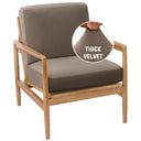 PrimeBeau 2 Pieces Velvet Chair Cover Stretch Cushion Covers for Couches and Sofas 2 Piece Thick Soft Accent Chair Cover for Mid-Century Modern Chair(Seat Cushion Cover Plus Back Cushion Cover)