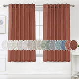 H.Versailtex Natural Linen Tab Loop Pocket Semi Sheer Light Filtering Curtains