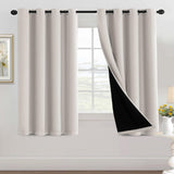 H.Versailtex Blackout Curtains for Bedroom with Black Liner 1 Panel