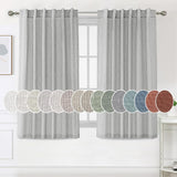 H.Versailtex Natural Linen Tab Loop Pocket Semi Sheer Light Filtering Curtains