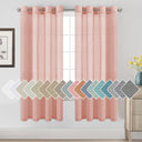 H.Versailtex 2 Panels Natural Linen Blended Semi-Sheer Curtains Privacy Assured with Nickel Grommet