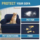 PrimeBeau 2 Pieces T Cushion Sofa Slipcovers Couch Cover for 1 Cushion Couch Non Slip Super Stretch Soft Washable Furniture Protector with 1 Individual T Cushion Cover