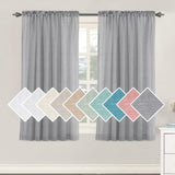 H.Versailtex Natural Linen Blended Curtains 63 Inches Length 2 Panels Textured Woven Linen Sheer Curtain Drapes for Living Room/Bedroom Light Filtering Rod Pocket Casual Draperies - Linen