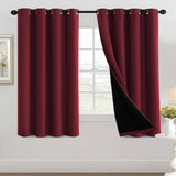 H.Versailtex Blackout Curtains for Bedroom with Black Liner 1 Panel