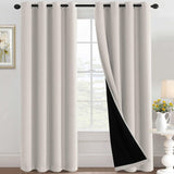 H.Versailtex Blackout Curtains for Bedroom with Black Liner 1 Panel