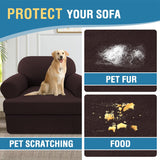 PrimeBeau 2 Pieces T Cushion Sofa Slipcovers Couch Cover for 1 Cushion Couch Non Slip Super Stretch Soft Washable Furniture Protector with 1 Individual T Cushion Cover
