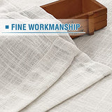 PrimeBeau Natural Linen Blended Grommet Curtains 2 Panel Sets