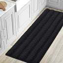 H.Versailtex 1 Piece Extra Thick Chenille Striped Pattern Shaggy Bath Rugs