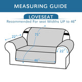 PrimeBeau Reversible Loveseat Cover Furniture Protector Anti-Slip Water Resistant 2 Inch Wide Elastic Straps Couch Covers