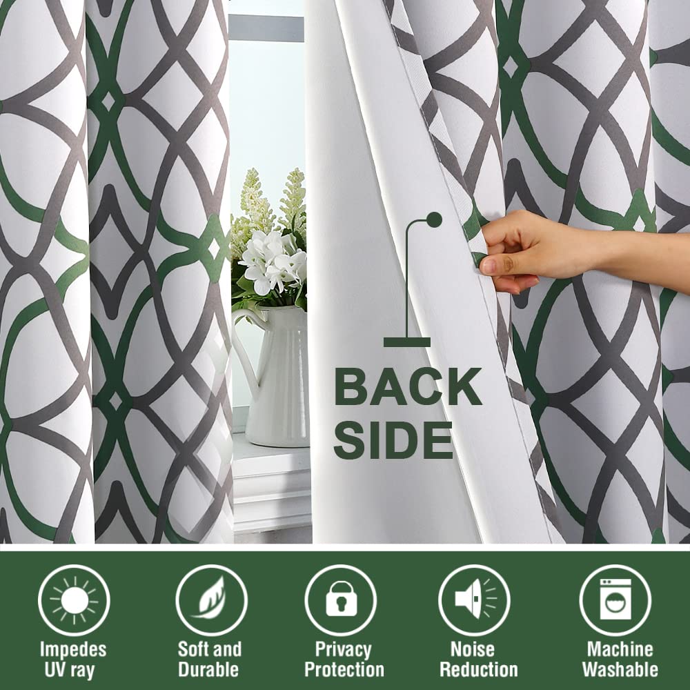 PrimeBeau GEO Pattern Blackout Curtains 2 Panels Set