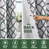 PrimeBeau GEO Pattern Blackout Curtains 2 Panels Set