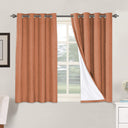H.Versailtex Premium 100% Blackout Curtains Thermal Insulated White Liner Grommet Top Sold by 2 Panel