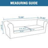 PrimeBeau 3 Pieces Chesterfield Loveseat & Oversized Loveseat Covers Stretch Slip Covers, Mid Century Deep Seat Couch Cover Fit Width Up to 70"-88", Thicker Jacquard Fabric (1 base cover and 2 individual cushion covers)