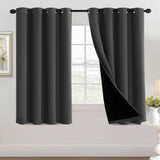 H.Versailtex Blackout Curtains for Bedroom with Black Liner 1 Panel