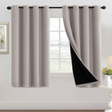 H.Versailtex Blackout Curtains for Bedroom with Black Liner 1 Panel