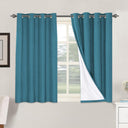 H.Versailtex Premium 100% Blackout Curtains Thermal Insulated White Liner Grommet Top Sold by 2 Panel