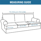 PrimeBeau 4 Pieces T Cushion Sofa Slipcovers Couch Cover for 3 Cushion Couch Non Slip Super Stretch Soft Washable Furniture Protector with 3 Individual T Cushion Covers