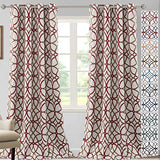PrimeBeau GEO Pattern Blackout Curtains 2 Panels Set