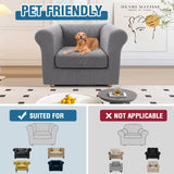 PrimeBeau 2 Pieces Chesterfield Armchair Covers Stretch Slip Covers, Mid Century Deep Seat Couch Cover Fit Width Up to 47 Inch, Thicker Jacquard Fabric (Including 1 base cover and 1 individual cushion cover)