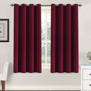 H.Versailtex 2 Panels Blackout Curtains Thermal Insulated Grommet Top Solid Color Curtains