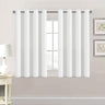 PrimeBeau Blackout Grommet Solid Color Curtain Set of 2 Panels, W52" Short