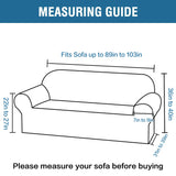 PrimeBeau 1 Piece Slipcovers for 3 Cushion Couch Soft Sofa Covers Washable Feature Thick Checked Jacquard Fabric with Elastic Bottom