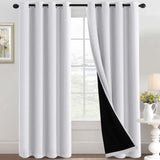 H.Versailtex Blackout Curtains for Bedroom with Black Liner 1 Panel