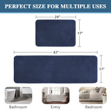 PrimeBeau Luxurious Memory Foam Bath Mat, Flannel Velvety Bath Mat Luxury Extra Soft and Absorbent Non Slip Rugs(Set of 2)