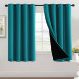 H.Versailtex Blackout Curtains for Bedroom with Black Liner 1 Panel
