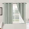 PrimeBeau 100% Blackout Linen Textured Curtains 42 series, Set of 2 Panels