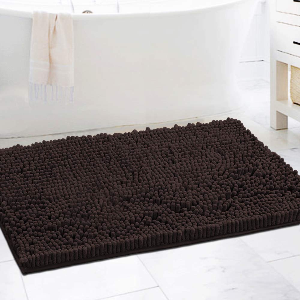 PrimeBeau Luxury Chenille U Shaped Bathroom Rug -Absorbent,Washable,Dry Fast Area Carpet Mats 1 Piece