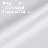 PrimeBeau 100% Blackout Linen Mixed Curtains, set of 2 Panels, 52 Series Short