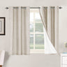 PrimeBeau 100% Blackout Linen Textured Curtains 42 series, Set of 2 Panels