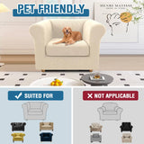 PrimeBeau 2 Pieces Chesterfield Armchair Covers Stretch Slip Covers, Mid Century Deep Seat Couch Cover Fit Width Up to 47 Inch, Thicker Jacquard Fabric (Including 1 base cover and 1 individual cushion cover)