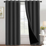 H.Versailtex Blackout Curtains for Bedroom with Black Liner 1 Panel
