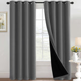 H.Versailtex Blackout Curtains for Bedroom with Black Liner 1 Panel