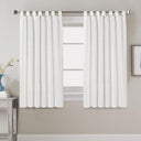H.Versailtex Natural Linen Tab Top Curtains Semi Sheer Curtains
